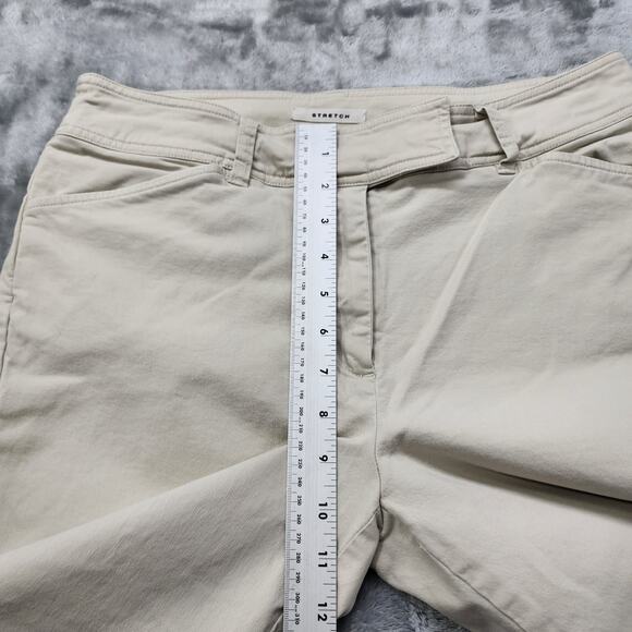 Jones Wear Sport Pants Womens 10 Tan Khaki Mid Rise Crop Capri Wide Leg Casual - Picture 8 of 11